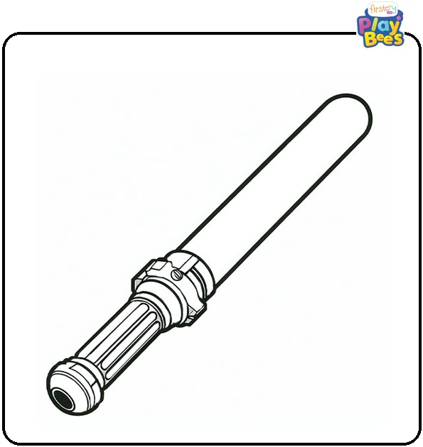 Lightsaber Coloring Page
