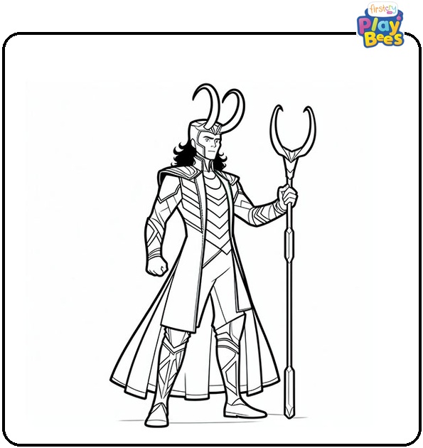 Loki Avengers Coloring Page