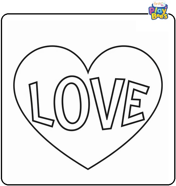 Love Heart Coloring Page