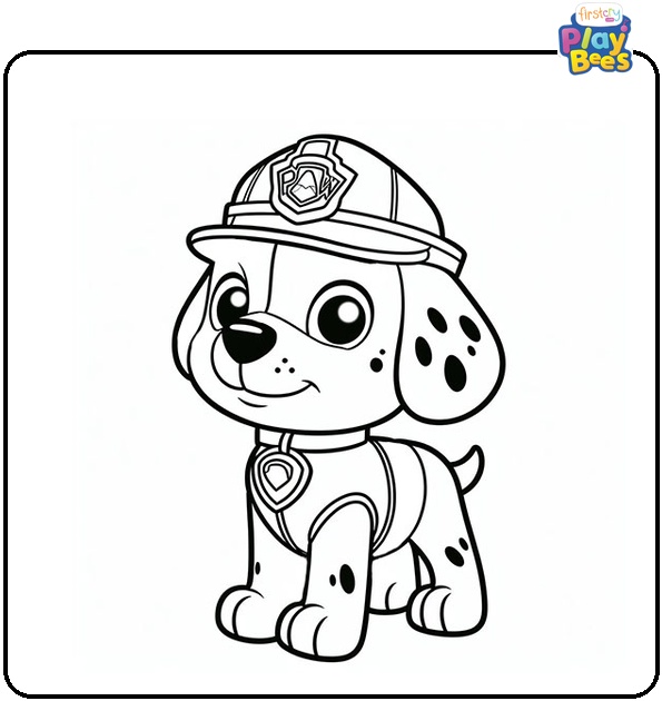 Marshall Paw Patrol Coloring Page