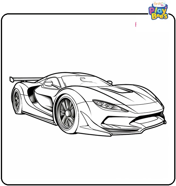 McLaren P1 Race Car Coloring Page McLaren P1 Race Car Coloring Page