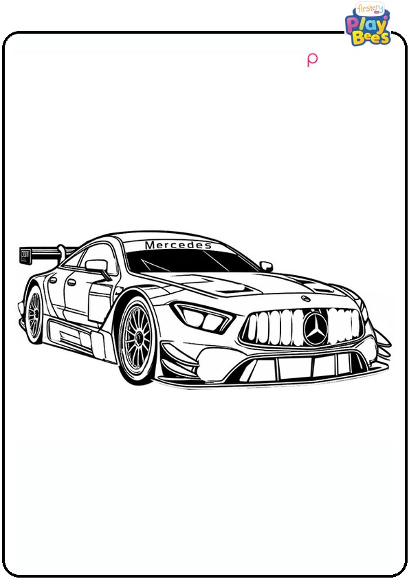Mercedes Race Car Coloring Page Mercedes Race Car Coloring Page