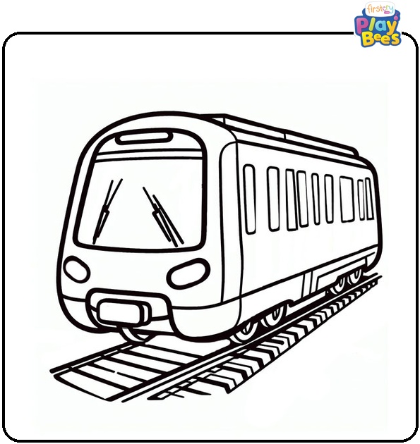 Metro Train Coloring Page