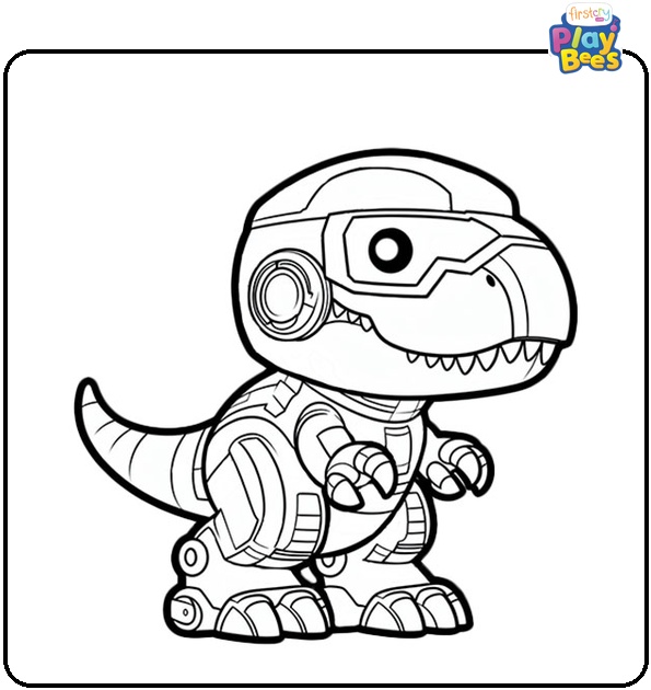 Mini Force Robot Coloring Page Mini Force Robot Coloring Page