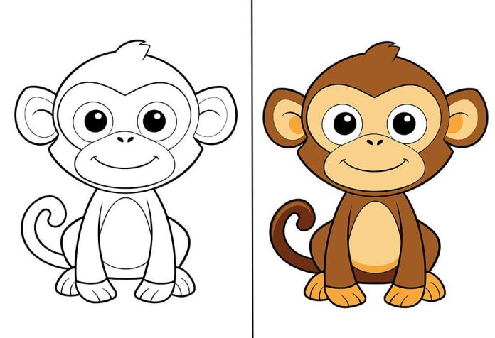 Monkey Coloring Pages – Free Printable Sheets & Pictures