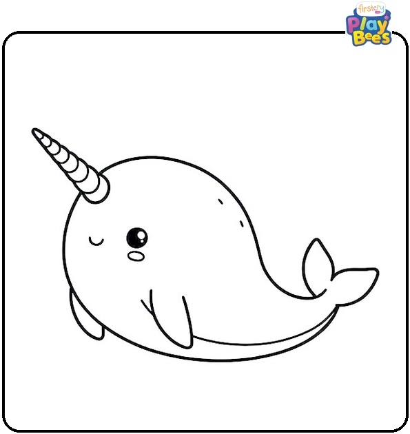 Narwhal Whale Coloring Page Narwhal Whale Coloring Page