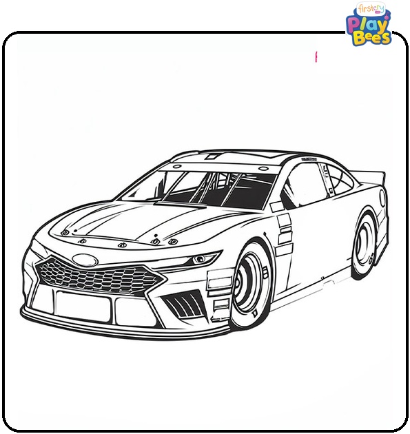 NASCAR Race Car Coloring Page NASCAR Race Car Coloring Page