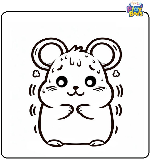 Nervous Hamster Coloring Page Nervous Hamster Coloring Page
