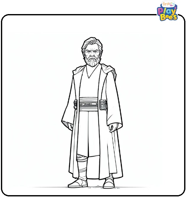 Obi-Wan Kenobi Star Wars Coloring Page
