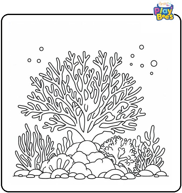 Ocean Coral Reef Coloring Page Ocean Coral Reef Coloring Page