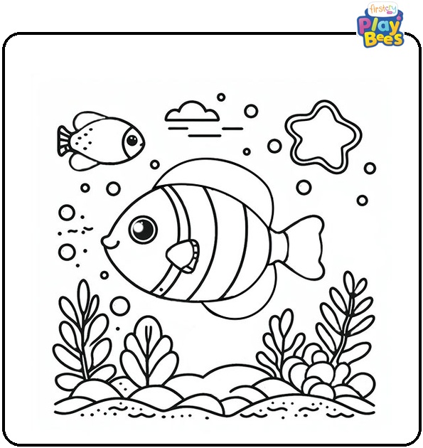 Ocean Fish Coloring Page Ocean Fish Coloring Page