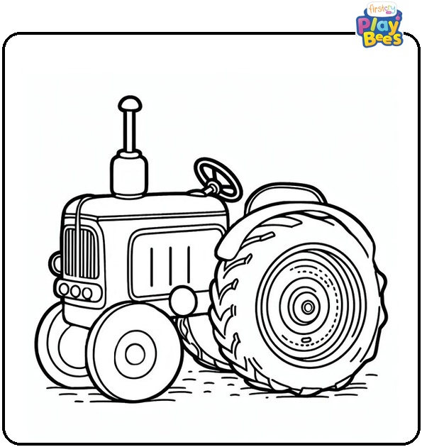 Old Tractor Coloring Page