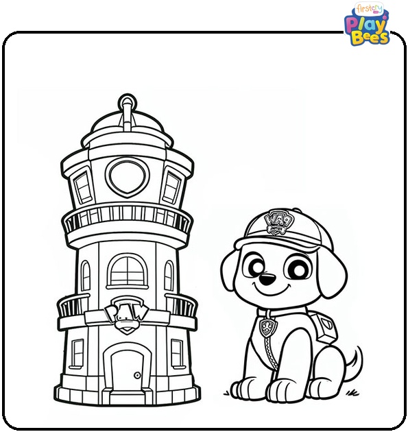 Paw Patrol Tower Coloring Page