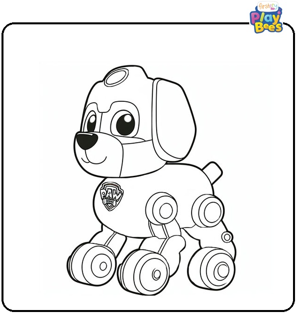Paw Petrol Robo Dog Coloring Page