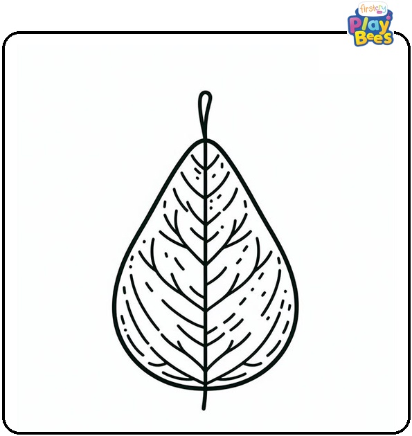Pear Tree Leaf Coloring Page Pear Tree Leaf Coloring Page
