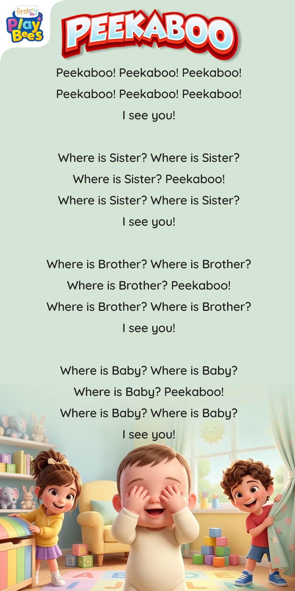 Peekaboo Song Lyrics