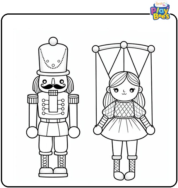 Puppets of the Nutcracker Coloring Page Puppets of the Nutcracker Coloring Page