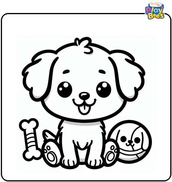 Puppy Cartoon Coloring Page Puppy Cartoon Coloring Page