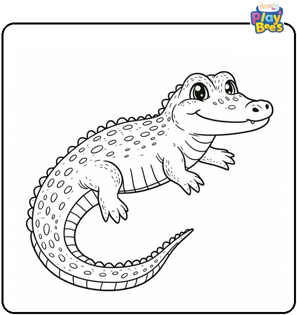 Realistic Alligator Coloring Page Realistic Alligator Coloring Page