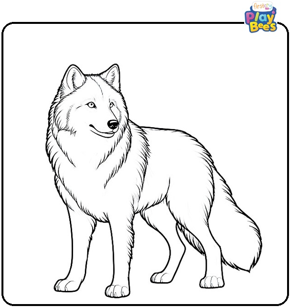 Realistic Wolf Coloring Page Realistic Wolf Coloring Page
