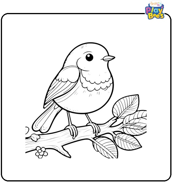 Robin Bird Coloring Page