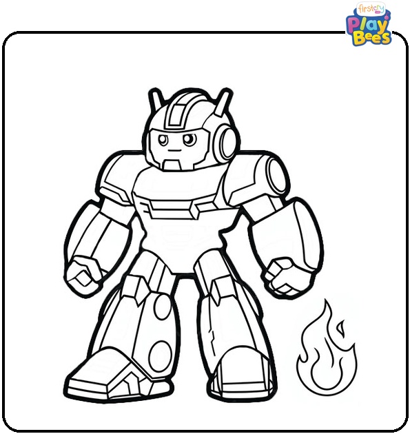 Robot Blaze Coloring Page Robot Blaze Coloring Page