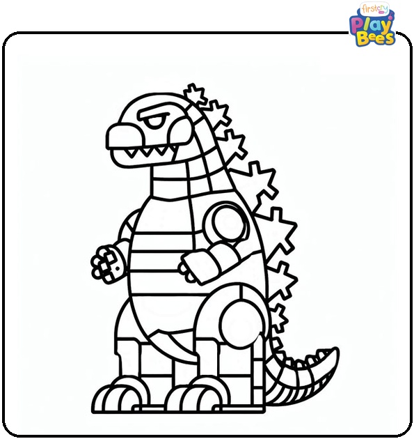 Robot Godzilla Coloring Page Robot Godzilla Coloring Page