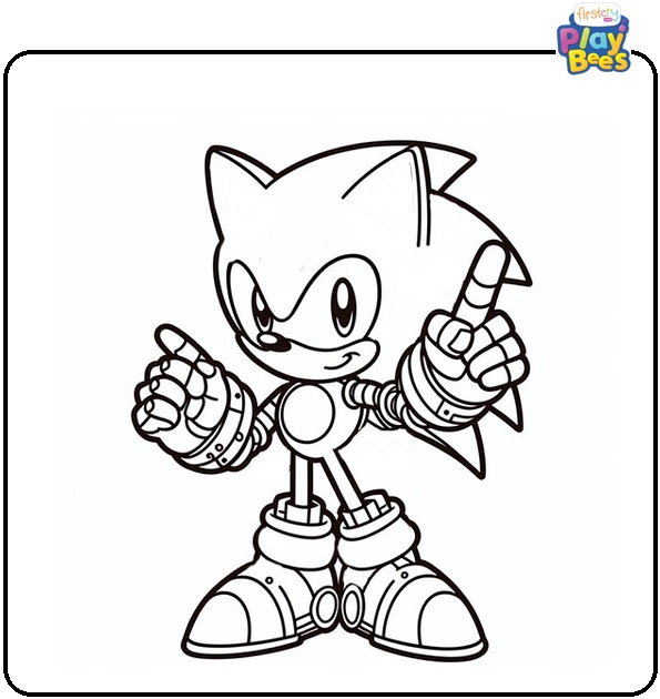 Robot Sonic Coloring Page Robot Sonic Coloring Page