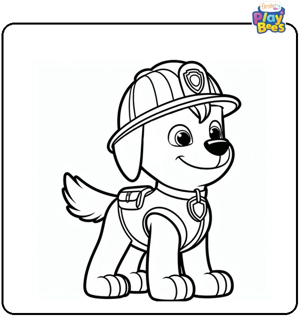 Rocky Paw Patrol Coloring Page