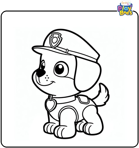 Rubble Paw Patrol Coloring Page