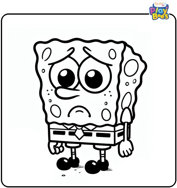 Sad Spongebob Coloring Page Sad Spongebob Coloring Page