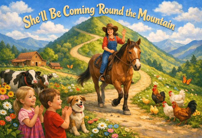 She’ll Be Coming ‘Round the Mountain Nursery Rhyme With Lyrics