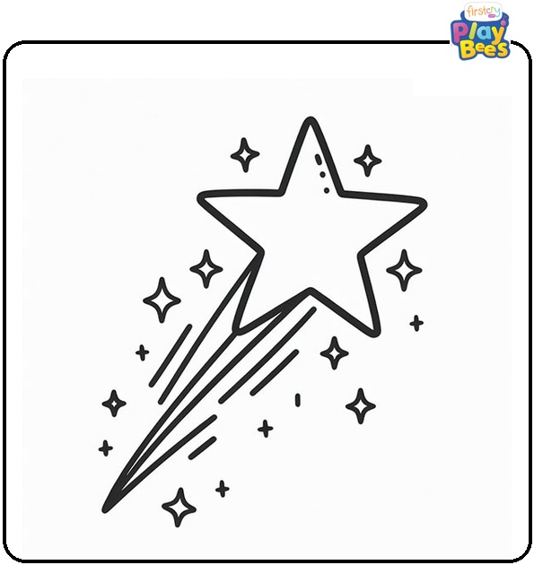 Shooting Star Coloring Page