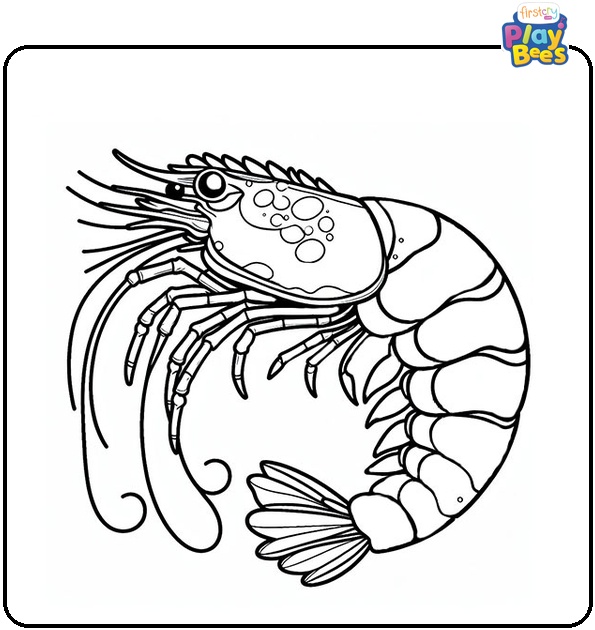 Shrimp Coloring Page Shrimp Coloring Page