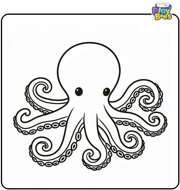 Simple Octopus Coloring Page Simple Octopus Coloring Page