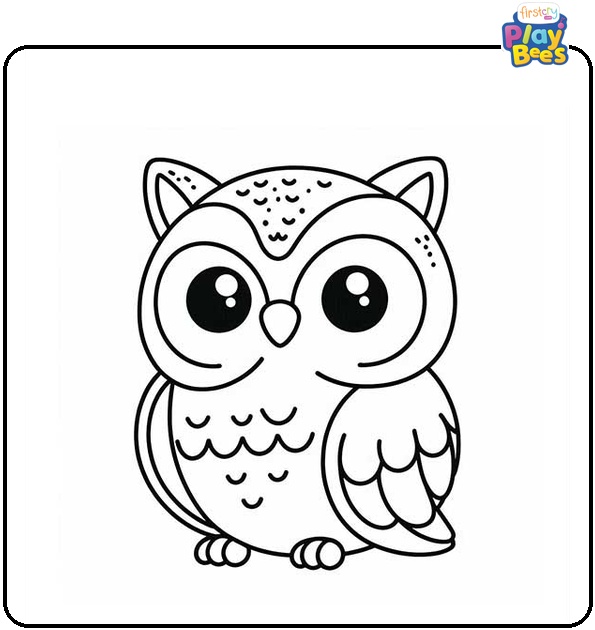 Simple Owl Coloring Page