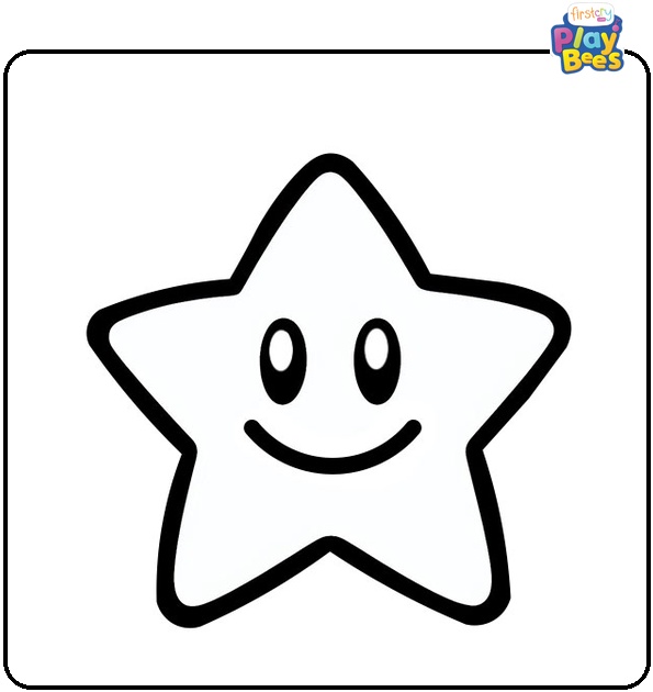 Smiley Star Coloring Page