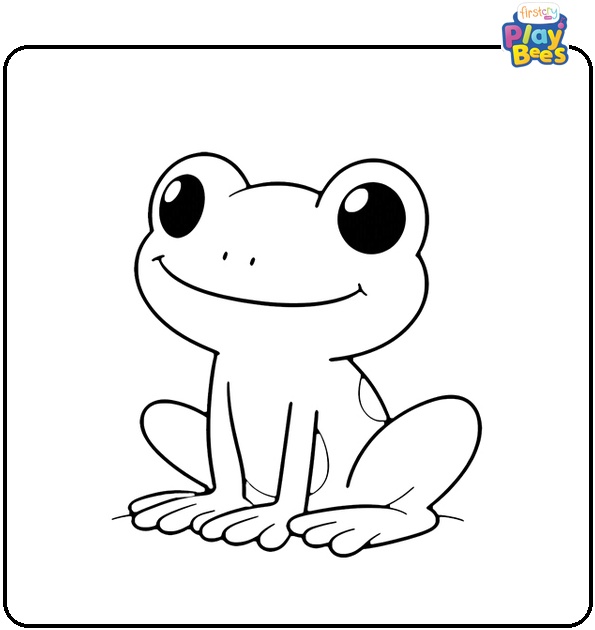 Smiling Frog Coloring Page Smiling Frog Coloring Page