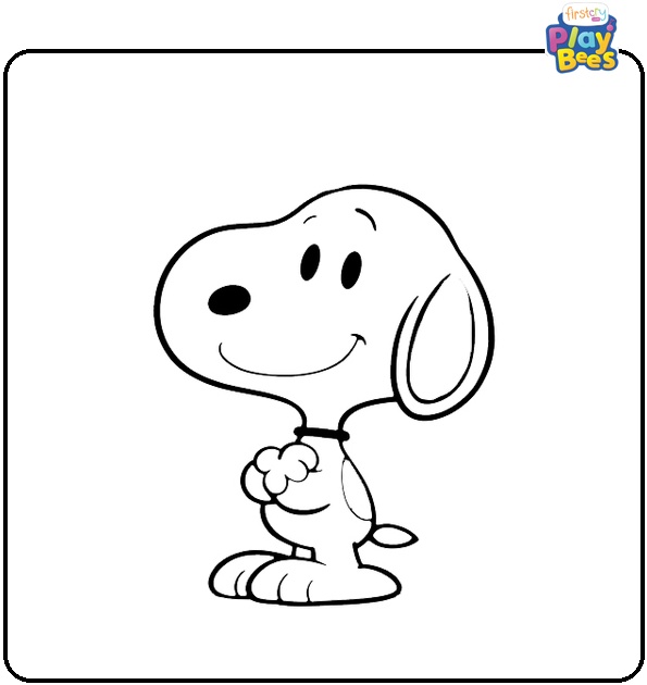 Snoopy Smiling Coloring Page Snoopy Smiling Coloring Page