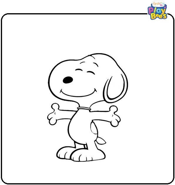 Snoopy Spreads Arms Coloring Page Snoopy Spreads Arms Coloring Page