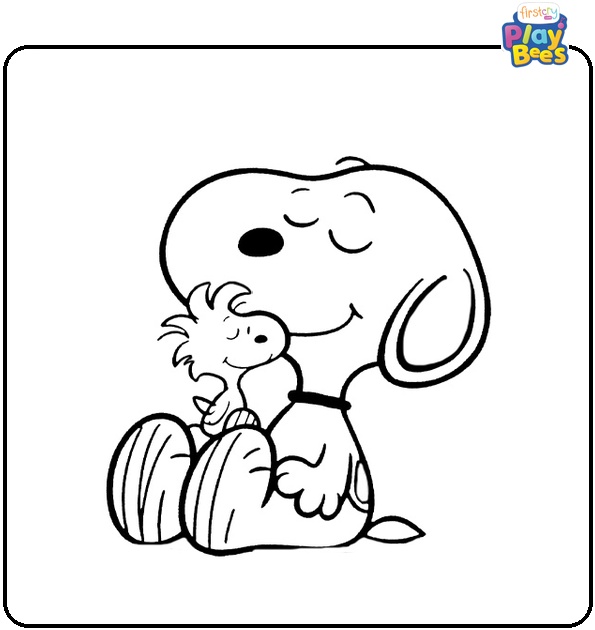 Snoopy and Woodstock Coloring Page Snoopy and Woodstock Coloring Page