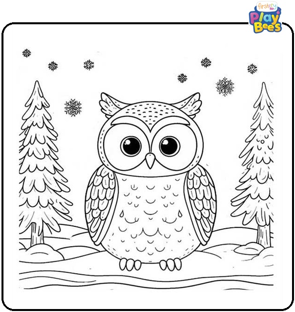 Snowy Owl Coloring Page