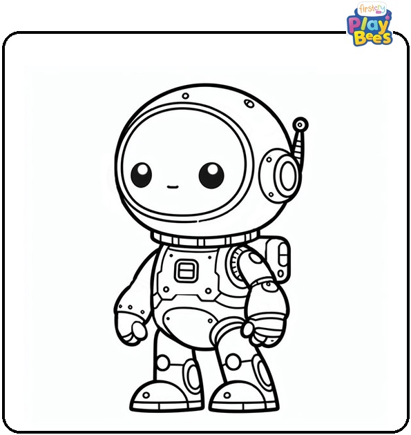 Space Robot Coloring Page Space Robot Coloring Page