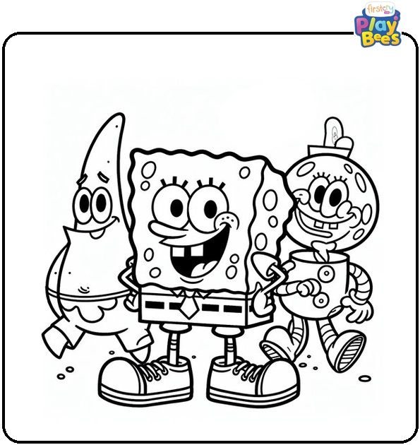 Spongebob and Friends Coloring Page Spongebob and Friends Coloring Page