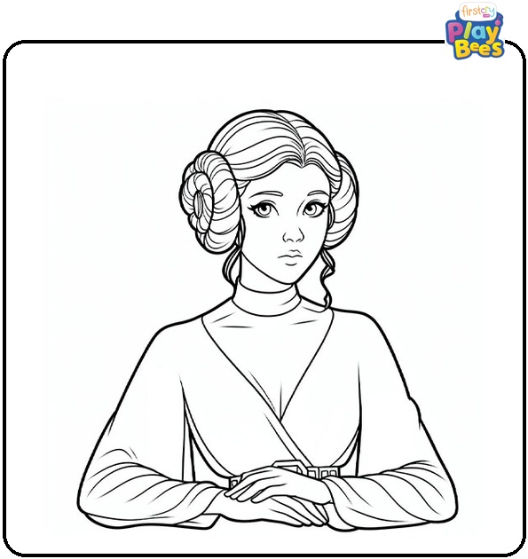 Star Wars Princess Leia Organa Coloring Page