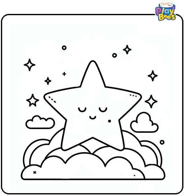 Star in the Sky Coloring Page