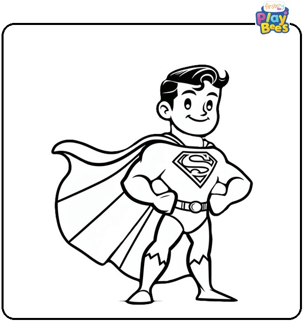 Superman Cartoon Coloring Page
