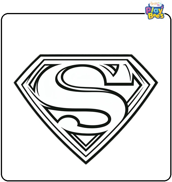 Superman Logo Coloring Page
