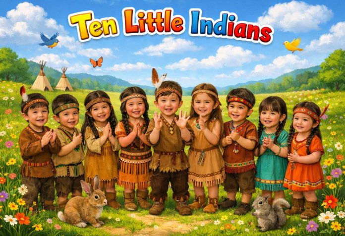Ten Little Indians Nursery Rhyme With Lyrics