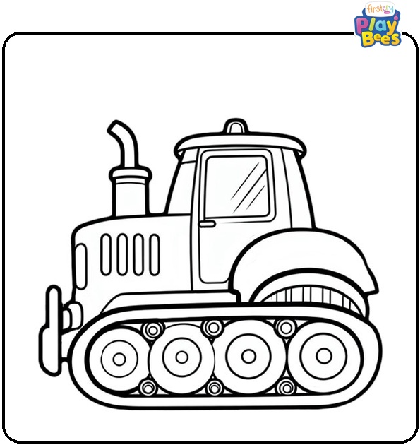 The Crawler Tractor Coloring Page
